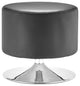 Ottoman Accent Chair, Fabric, Wood, Black, Chrome, Lounge Lobby Hospitality