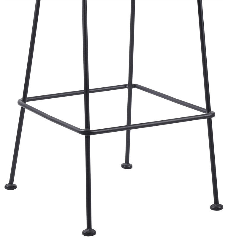 Acapulco 26" Indoor Outdoor Steel Bar Stool With Rope, Black