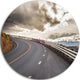 Sky Road Curve Landscape, Photo Round Metal Wall Art, 36"