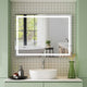 Frameless LED Bathroom Vanity Mirror With Defogger Dimmer, 48"x36"