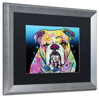 'The Bulldog' Silver Framed Canvas Art by Dean Russo