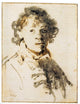 Rembrandt Van Rijn Self Portrait Open-Mouthed Wall Decal Print