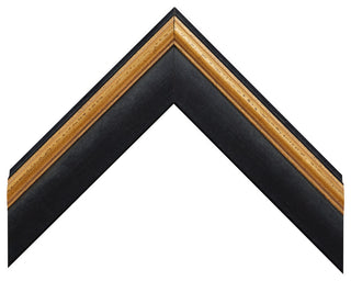 Kendall Framed Wall Mirror, Black and Gold, 26"x38"