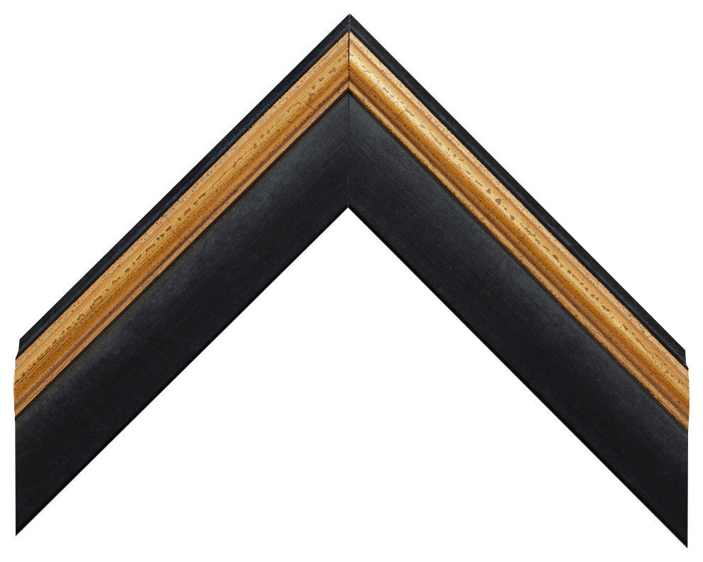 Kendall Framed Wall Mirror, Black and Gold, 26"x38"