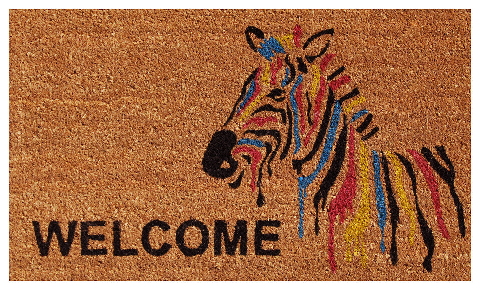 Zebra Welcome Doormat