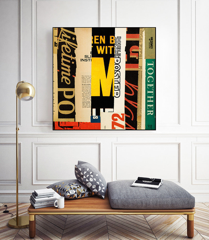Emerge III Art block Framed Canvas, 30"x30"