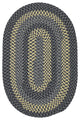 Colonial Mills Walden WN33 Charcoal/Yellow Wool Area Rug, Round 4'x4'