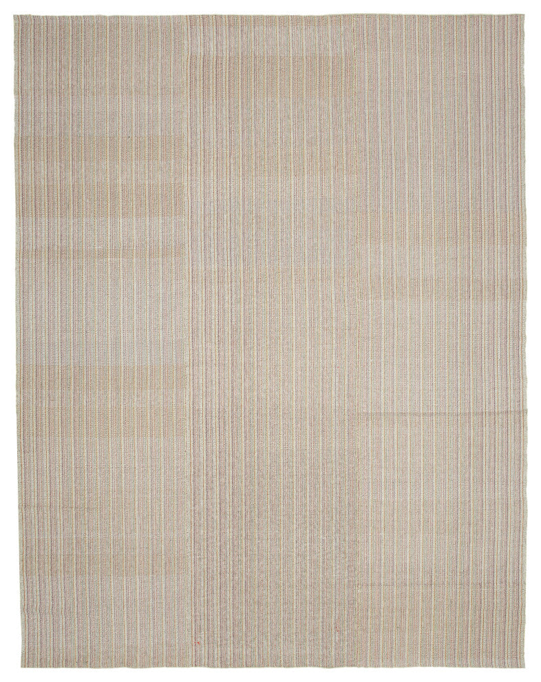 Rug N Carpet - Handmade Turkish 10' 4'' x 13' 4'' Decorative Wool Kilim Rug