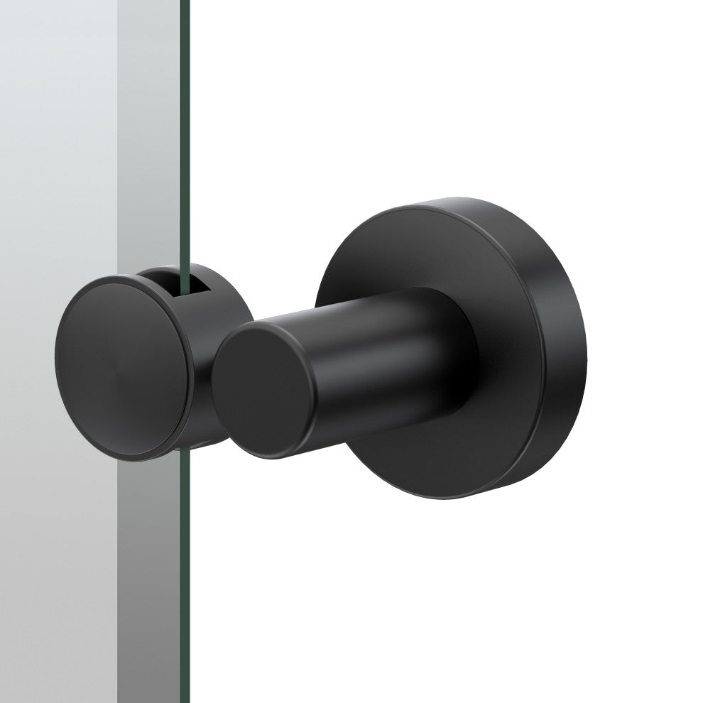 Glam Frameless Rectangle Mirror, Matte Black, 24"