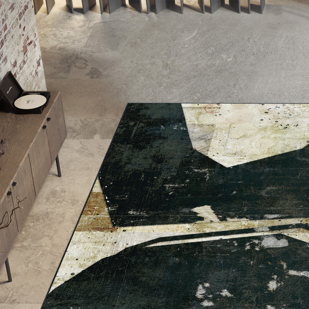 Geometric Collage I Abstract Art Area Rug, 7.5'x10.3'