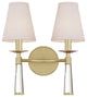 Crystorama 8862-AG, 2-Light Wall Mount, Aged Brass