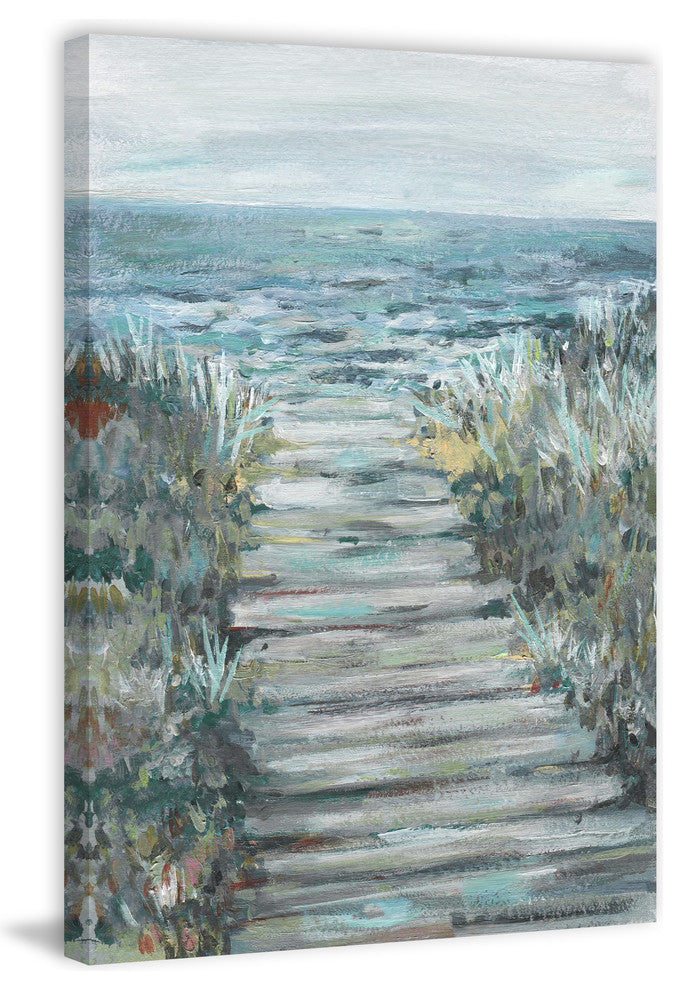 "Way to the Sea" Painting Print on Wrapped Canvas, 30"x45"
