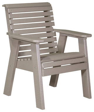 Poly Plain Bench, Weatherwood, 2 Foot