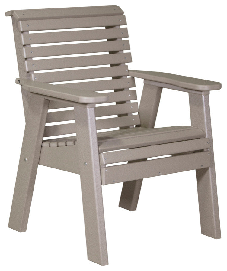 Poly Plain Bench, Weatherwood, 2 Foot