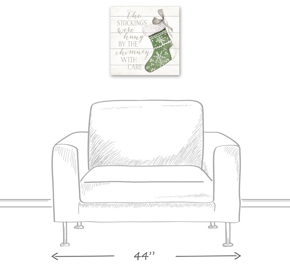 The Stockings Were Hung 16x16 Canvas Wall Art