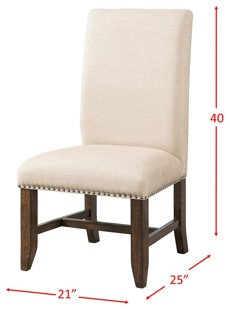 Francis Fabric Back Side Chair Set