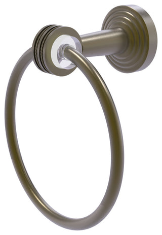 Pacific Beach Towel Ring with Dotted Accents, Antique Brass