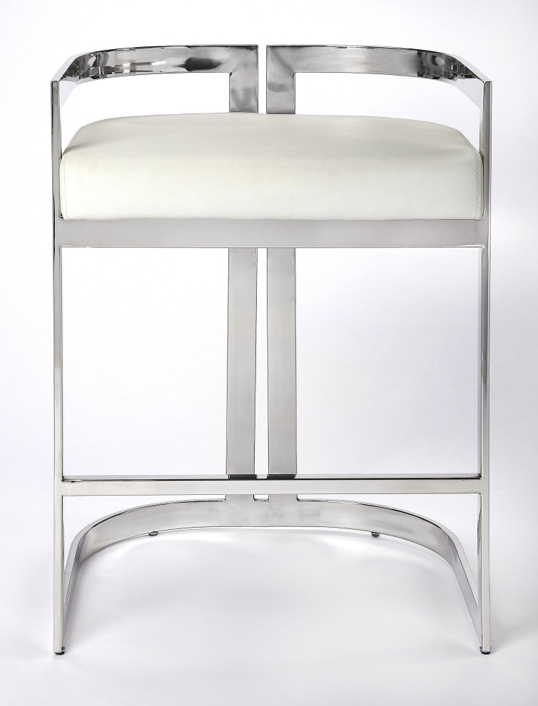 Clarence Faux Leather Counter Stool