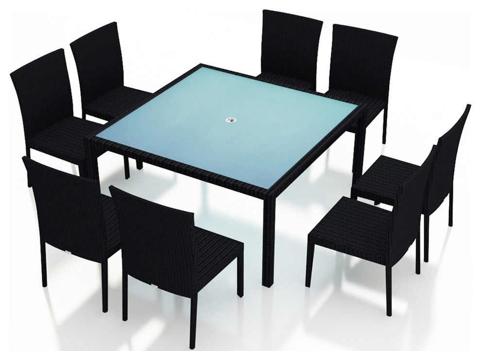 Urbana 9 Piece Square Dining Set, No Cushions
