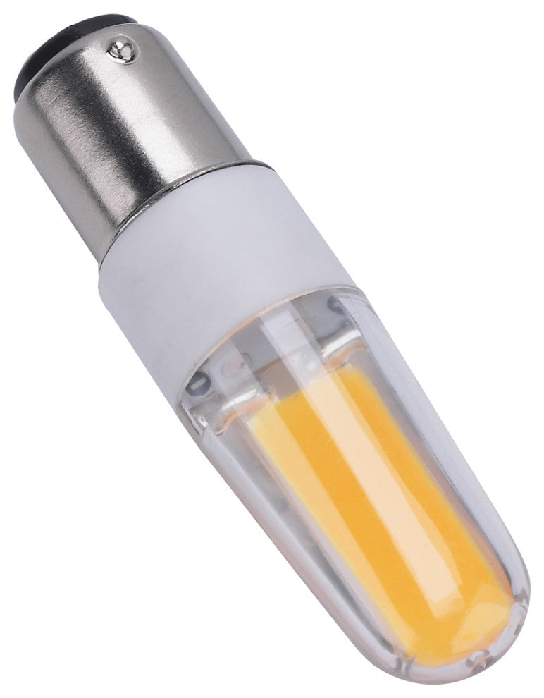 4W, LED, 3000K, Clear, Double Contact Bayonet Base, 120-130V