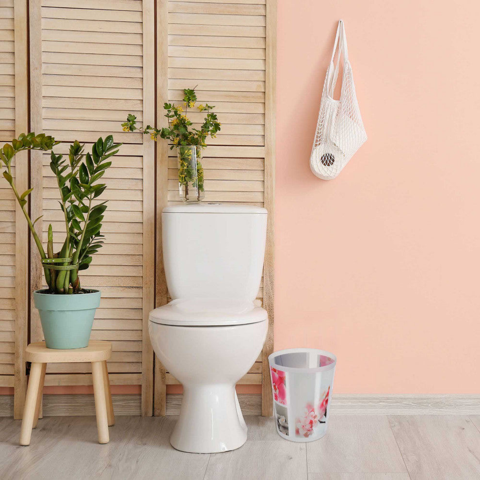 Waste Basket "“ 4.5L Decorative Plastic Trash Can for Home and Office, Orchid