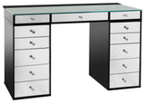 SlayStation Pro 2.0 Clear Mirrored Tabletop with 5 Drawer, Pro Black