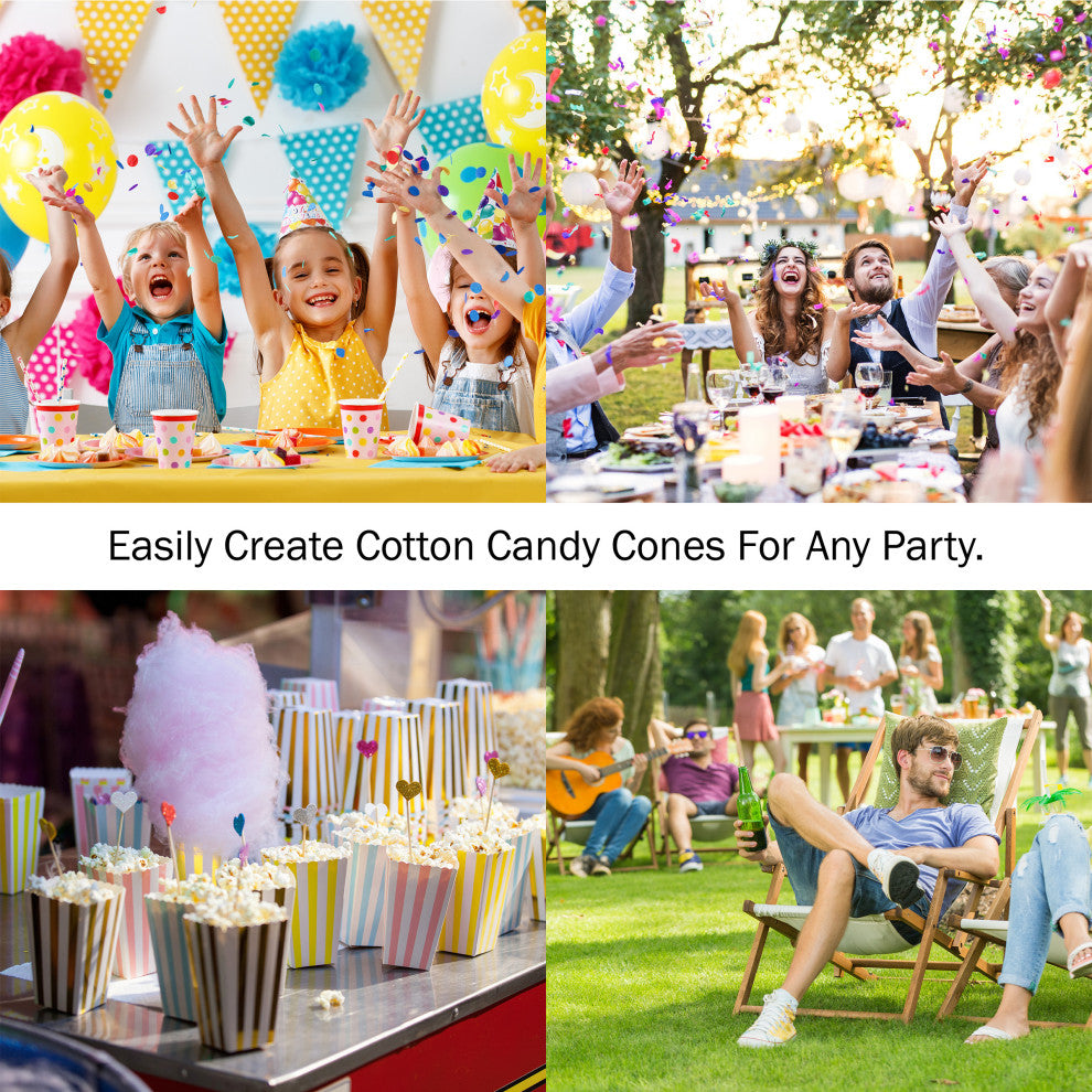 Cotton Candy Machine With Cart Vortex Candy Maker With Stainless-Steel Pan