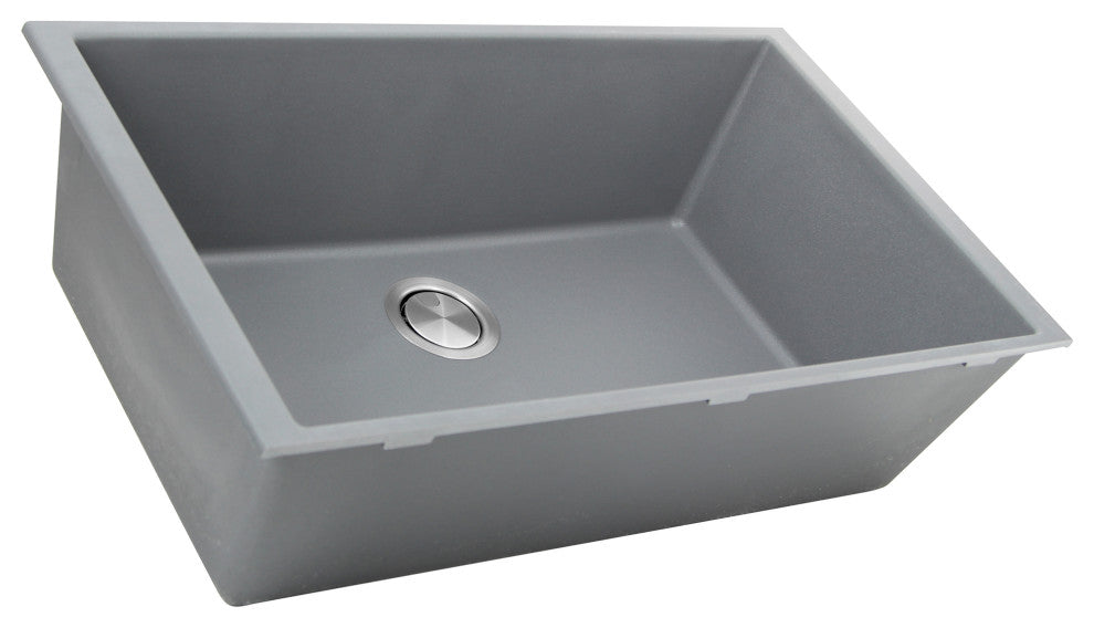Nantucket Sinks PR3320-TI-UM 33-inch Granite Composite Sink in Titanium