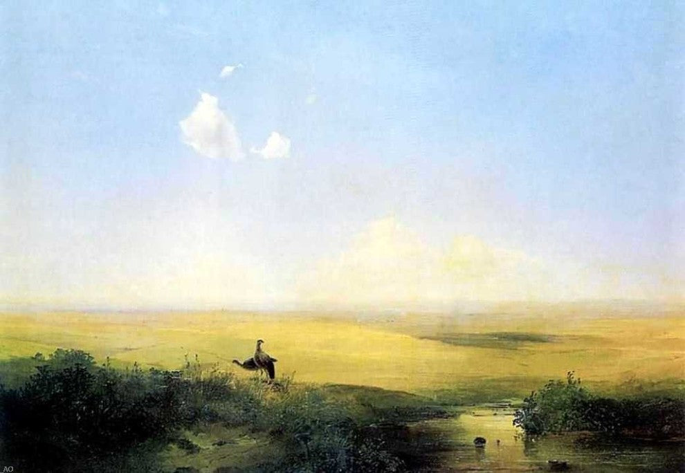 Alexei Kondratevich Savrasov The Steppe in Daytime Gallery Wrapped Canvas Print