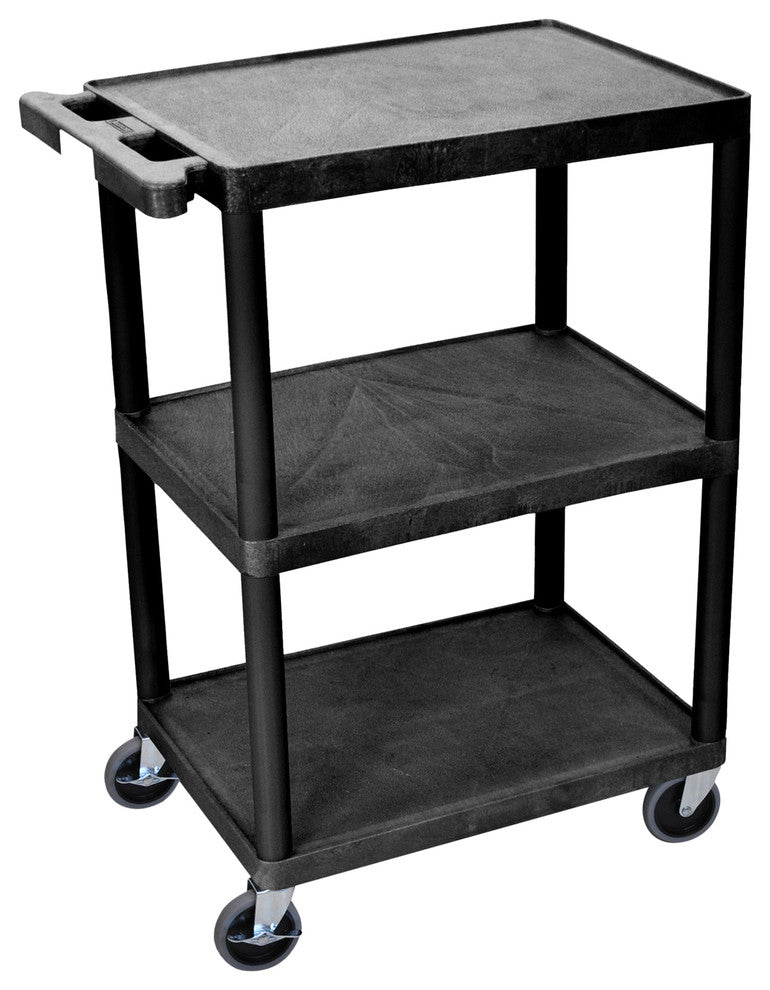 Luxor 3-Shelf Black Cart