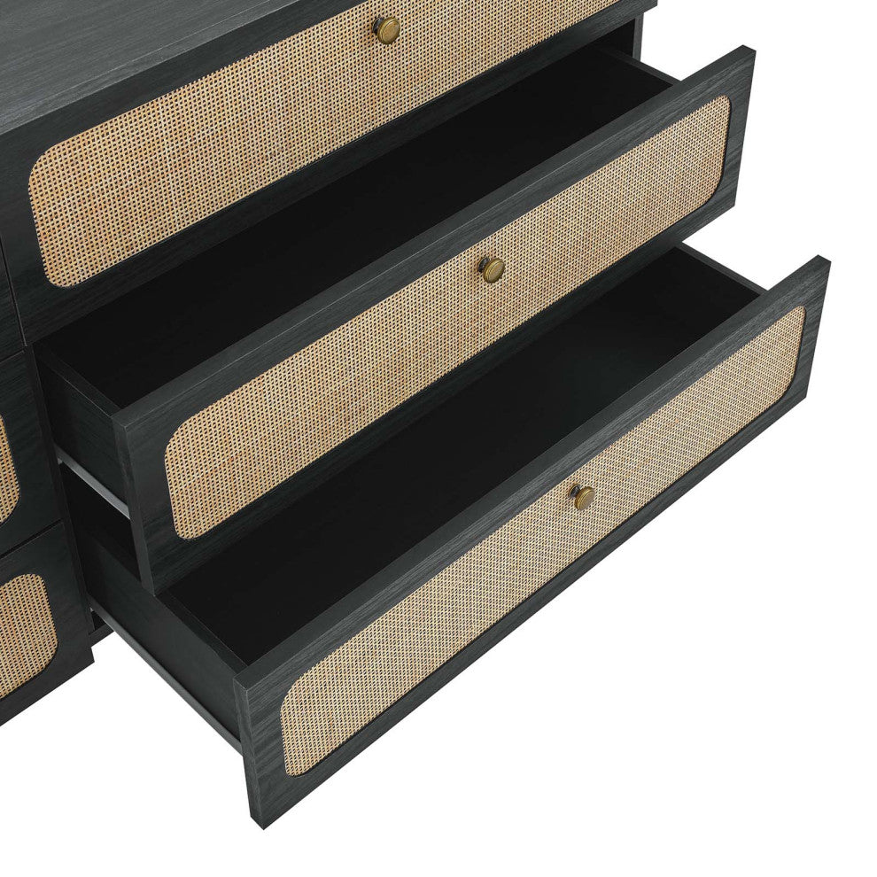 Chaucer 6-Drawer Dresser, Black