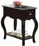 Side Table, Black Rubber Wood, Cherry Venee Black