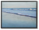 Coastal Evening Beach Gentle Surf Photograph Framed Giclee Art, 16"x20"
