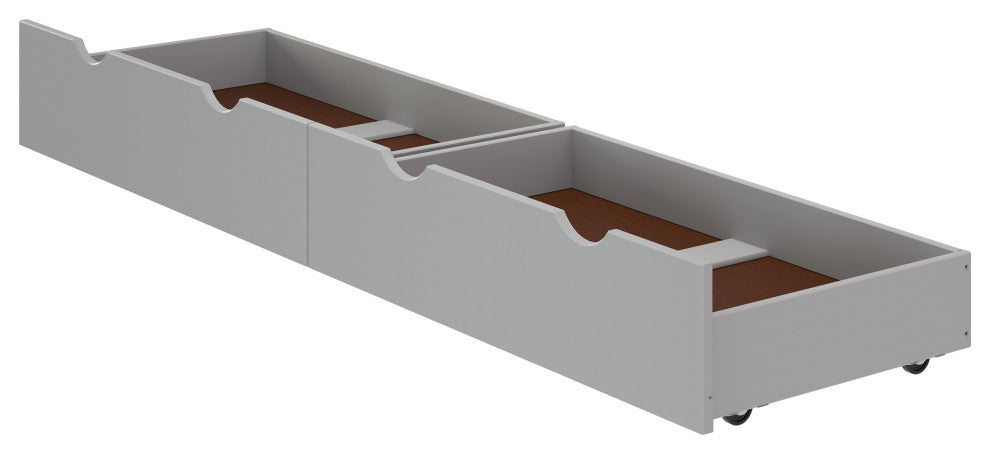 Alaterre Underbed Storage Drawers, Set of 2, Dove Gray