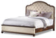 Hooker Furniture Leesburg Queen Upholstered Bed With Wood Rails, Mahogany