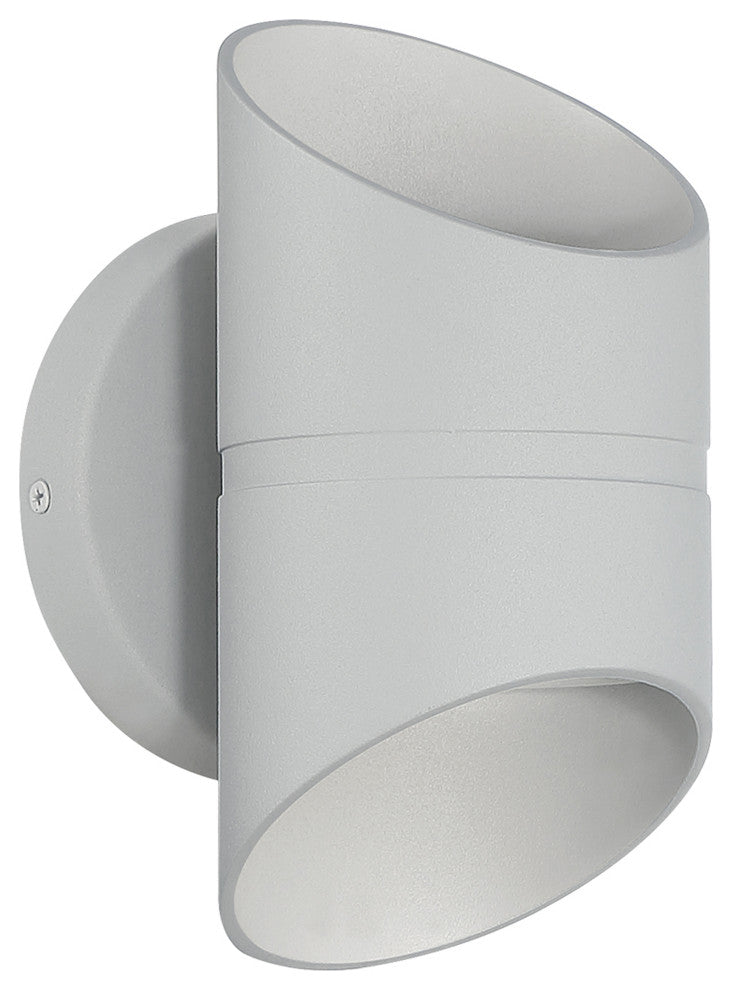 Marino Short Bi-Directional Outdoor LED Wall Mount, Satin
