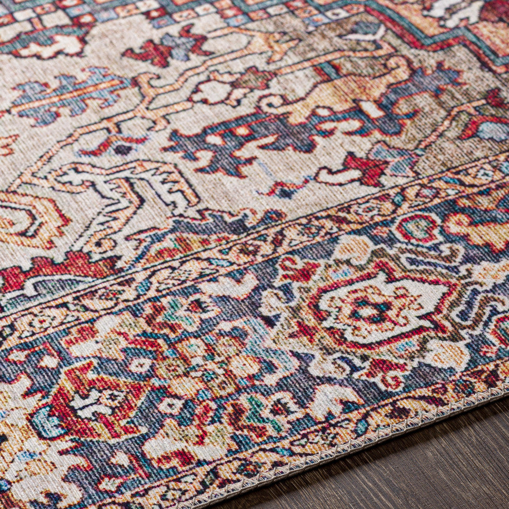 Iris IRS-2358 Traditional Denim/Charcoal 7'6"x9'6" Area Rug