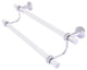 Pacific Beach 36" Double Towel Bar with Groovy Accents, Satin Chrome