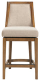 Ellie Bar Stool With Back, Brown, Counter Height