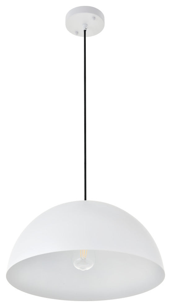 White Finish 1-Light Pendant