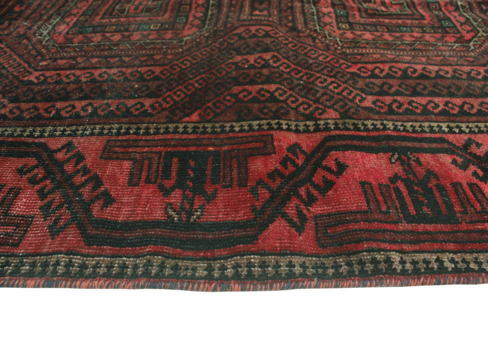 Semi-Antique Ayagoz Red/Charcoal Rug, 3'9x7'0