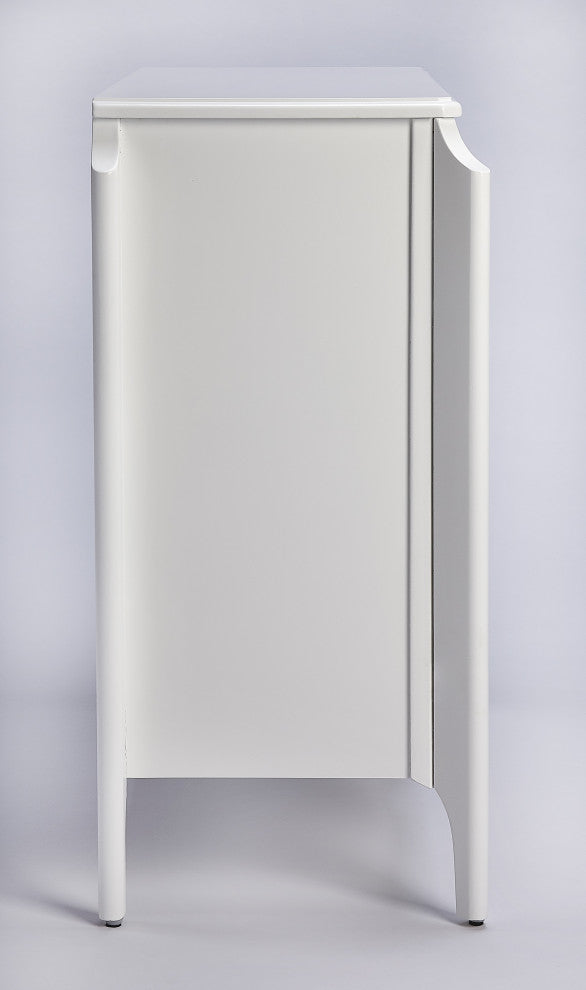 Butler Wilshire Glossy White Bookcase