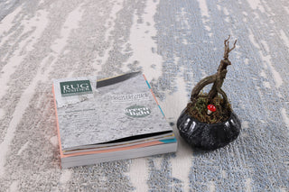 High-Low Ellis Gray/Blue Rug, Gray, 6'5"x9'5"