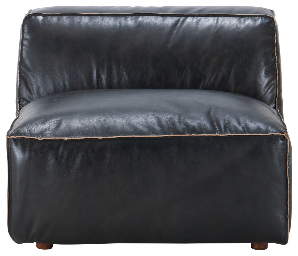 First of A Kind Luxe Slipper Chair Antique Black