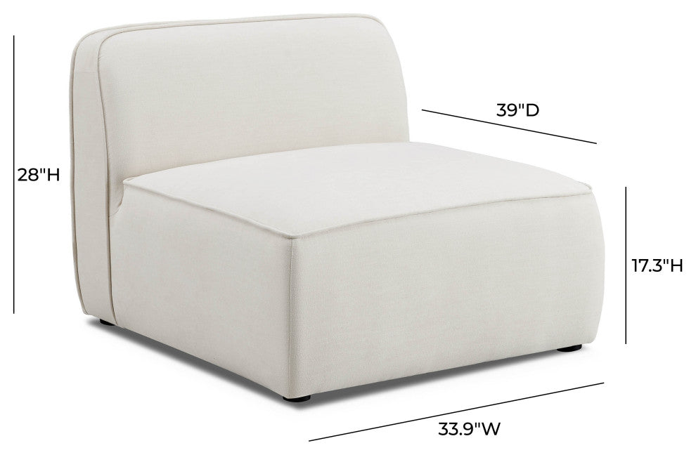 Travie Armless Chair, Sand