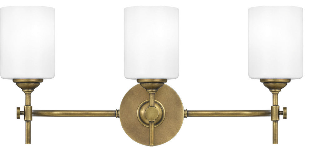 Quoizel ARI8622WS Three Light Bath, Weathered Brass Finish