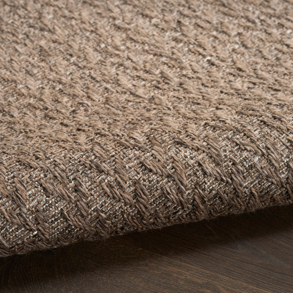 Nourison Tulum 2'2" x 8' Brown Outdoor Rug