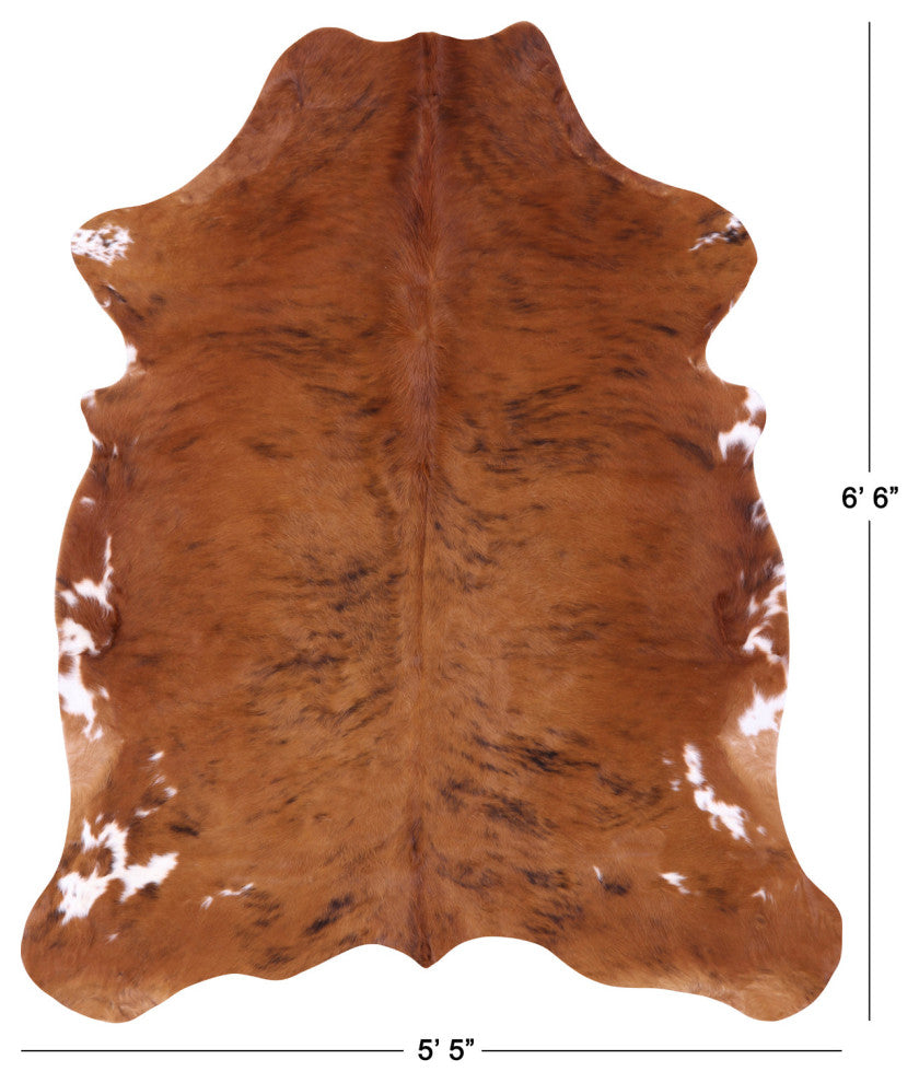 Natural Cowhide Rug 6' 6" X 5' 5" C1841