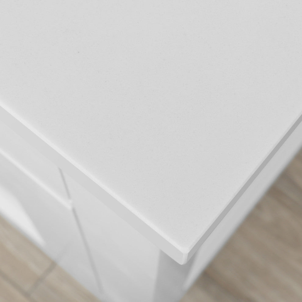 Ove Decors Bailey 36" Single Sink Vanity, White With Hardware