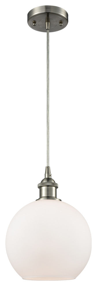 Innovations Lighting 516-1P-SN-G121-8-LED Athens 1 Light 8" Mini Pendant